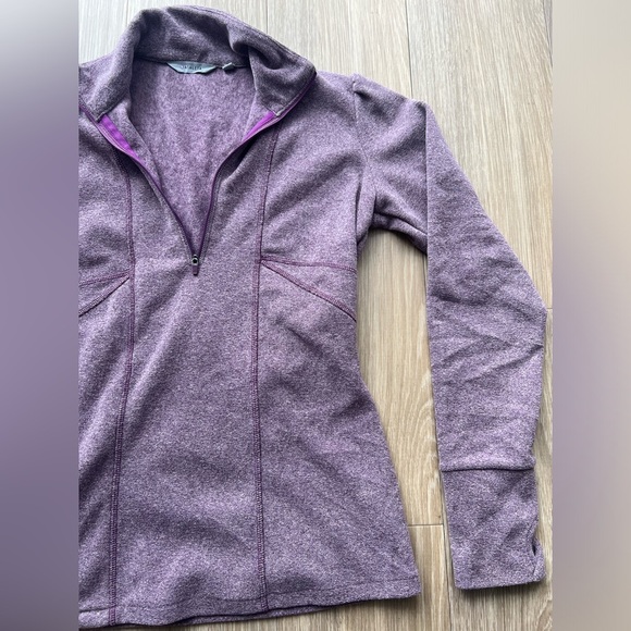 Athleta Quarter Zip Long Sleeve Activewear Purple S Fleece - Picture 1 of 5